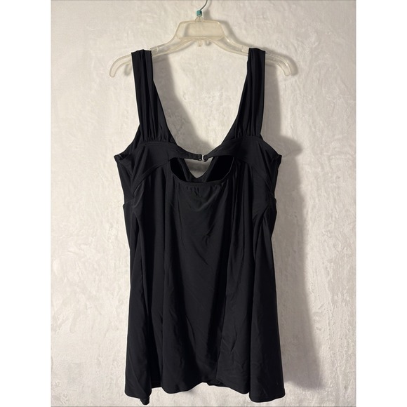 Swimsuits For All New With Tag Black Swim Dress Size 24 Beach Resort - Picture 3 of 10